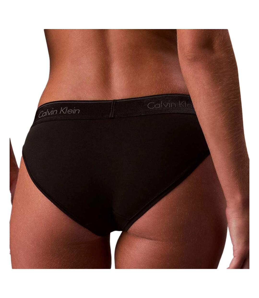 Culotte noir/gris femme calvin klein jeans bikini-2