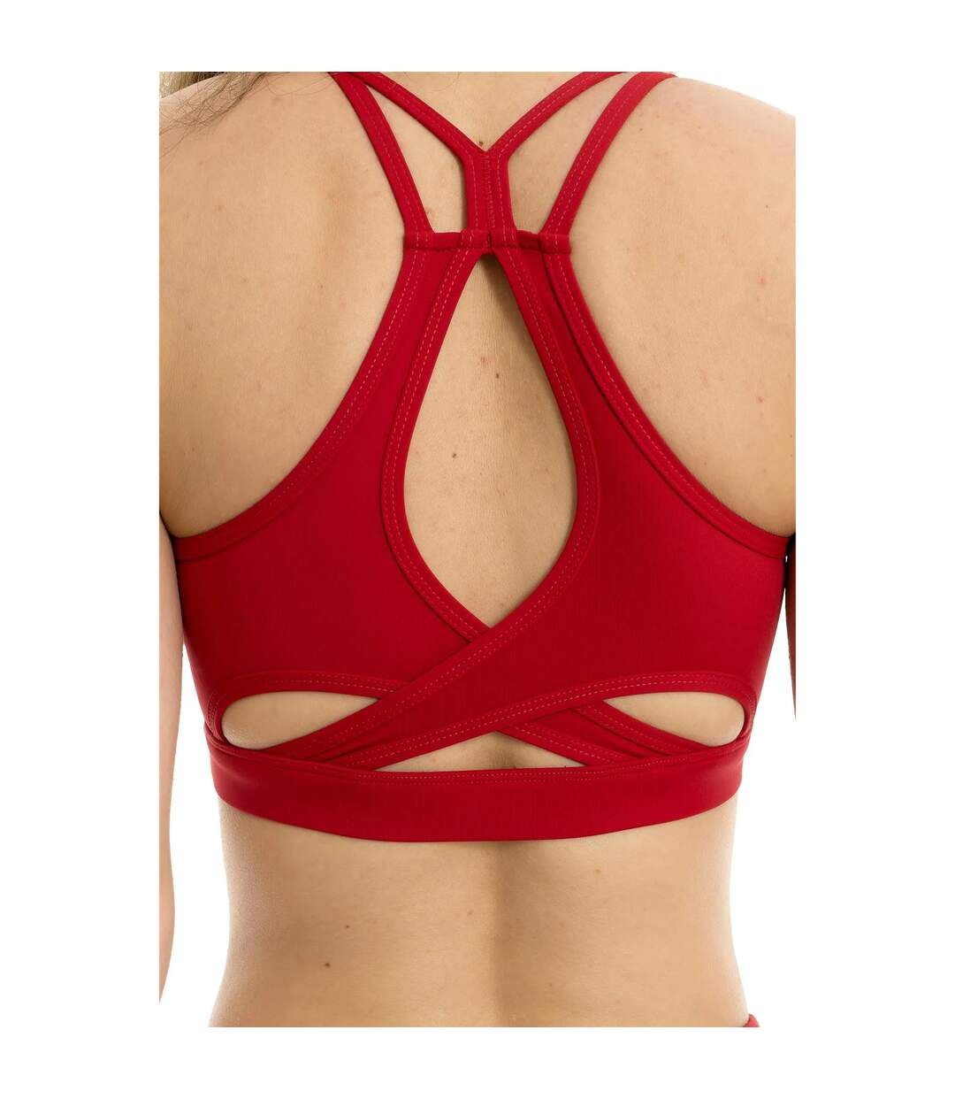 Womens/ladies amaya sports bra red Lookus