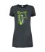 Womens/ladies Skeleton Bong Cypress Hill T-shirt Dress Charcoal Amplified-1
