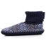 Isotoner Chaussettes d'intérieur femme maille jacquard, picots antidérapants-4