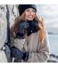 Ladies Knitted Fleece Lined Winter Warm Thermal Mittens-5