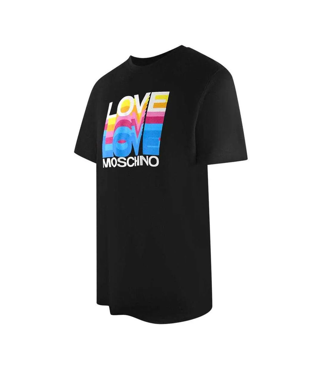 T-shirt Motif/style Multiples Logos Homme Noir Love Moschino-3