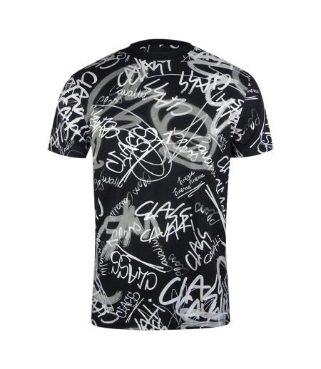 T-shirt Motif Graffiti Homme Noir Cavalli Class