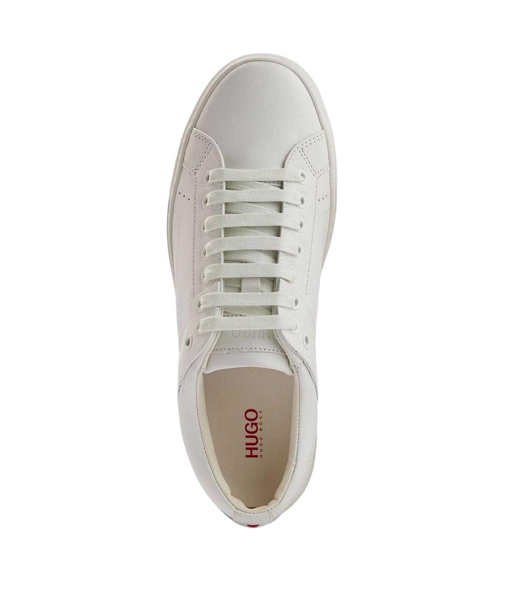 Mens Futurism Leather Trainers White Hugo-3