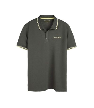 Polo kaki/jaune homme teddy smith pasian 2 - 3xl