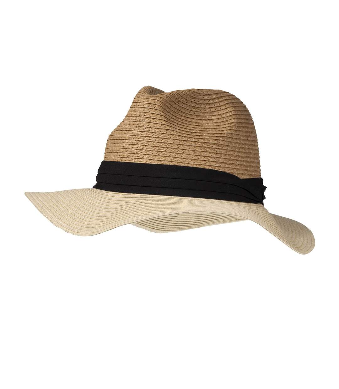 Isotoner Chapeau femme bande noire, ajustable tour de tête-5