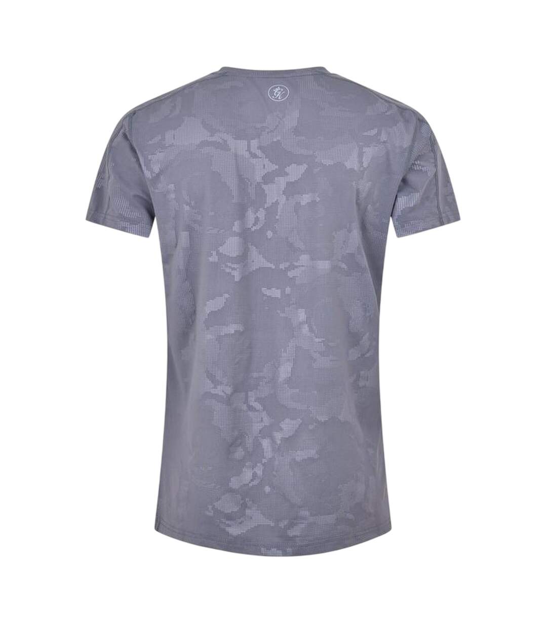 Mens Debossed T-shirt Gunmetal Gym King-3