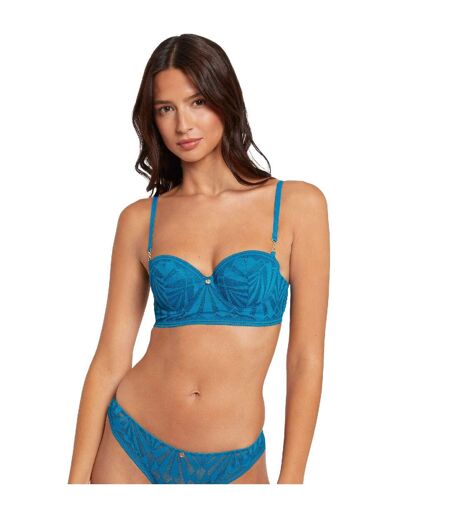 Soutien-gorge ampliforme coques moulées bleu Salomé