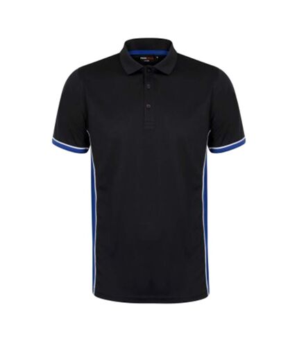 Finden & Hales Mens TopCool Short Sleeve Contrast Polo Shirt (Navy/Royal/White) - UTRW5389
