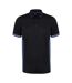 Finden & Hales Mens TopCool Short Sleeve Contrast Polo Shirt (Navy/Royal/White)