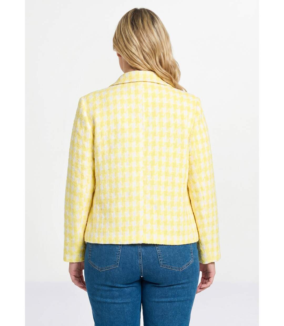 Veste pied de poule courte-2
