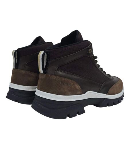 Mens Jason Leather Hiking Boots Brown Firetrap