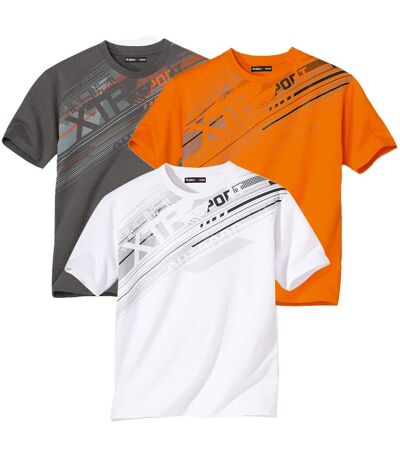 Lot de 3 T-shirts de sport à imprimé graphique 