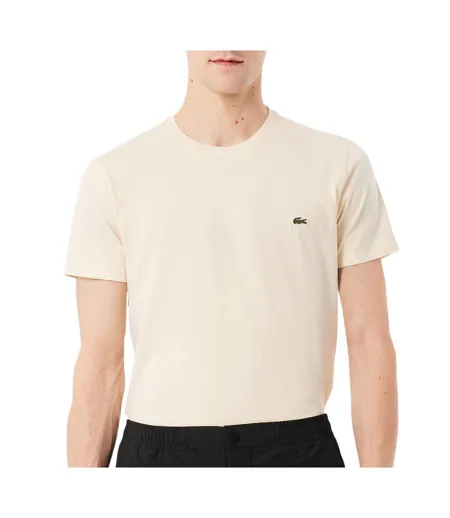 T-Shirt jaune pale homme lacoste pima