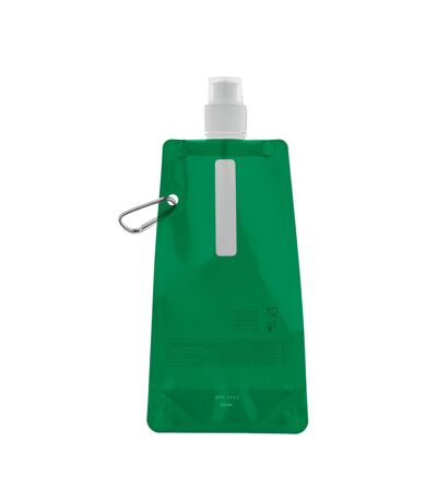 Gates plain foldable 480ml water bottle one size transparent green MidOcean