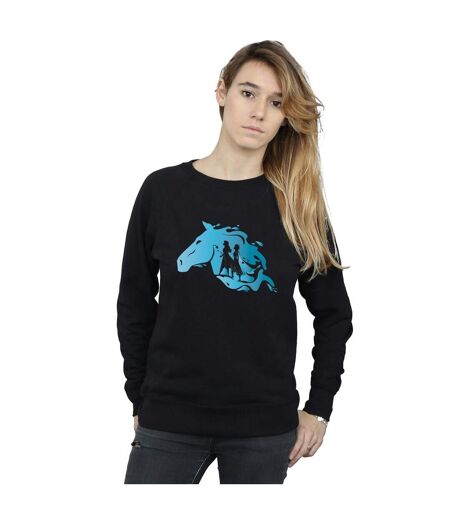 Disney Sweatshirt Frozen 2 Nokk Silhouette Femmes/Dames (Noir) - UTBI18875