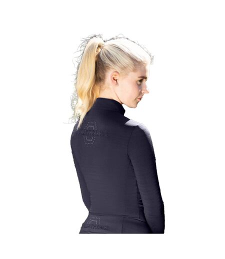 Womens/ladies Hamilton Sparkle Base Layer Top Navy Coldstream