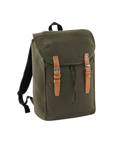 Quadra Vintage Knapsack (Pack of 2) (Military Green) (One Size) - UTBC4190