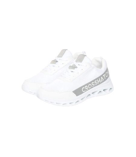 Mens Jesmond Trainers White Crosshatch