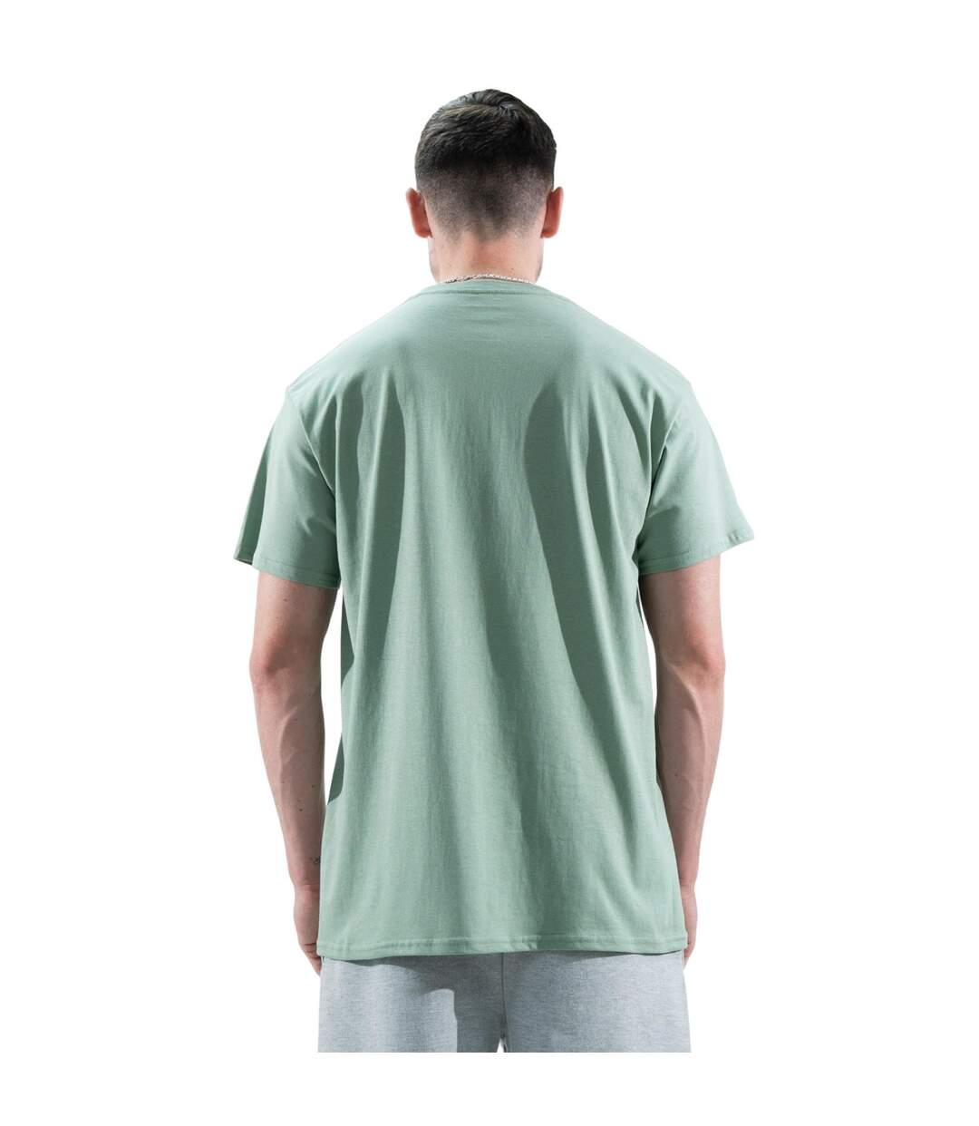 T-shirt manches courtes homme vert de gris Casual