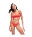 Womens/ladies Scoop Neck Bikini Top Red Speedo-4