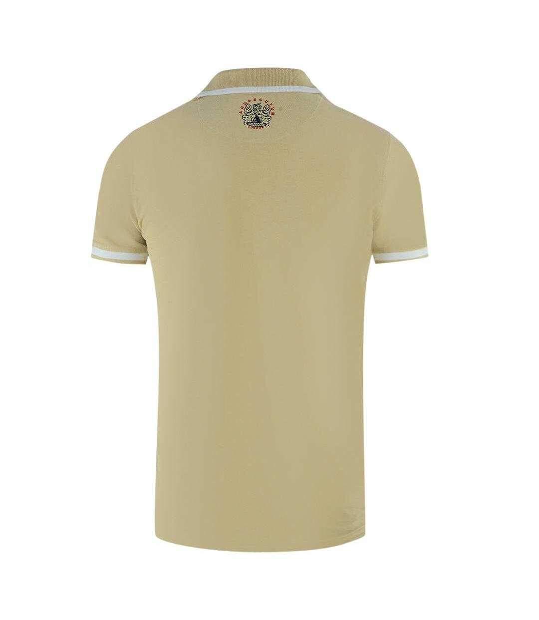 Polo Motif En Relief Adulte Beige Aquascutum-2