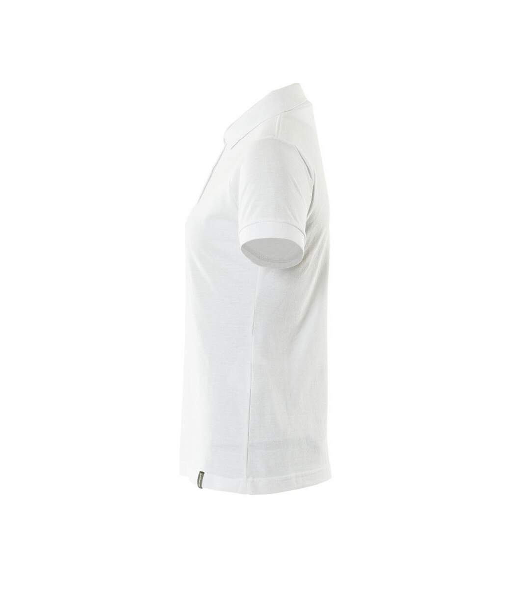 Womens/ladies Crossover Polo Shirt White Mascot-4