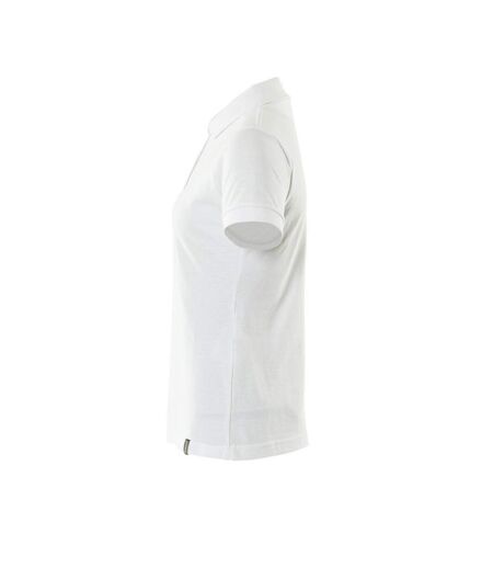 Womens/ladies Crossover Polo Shirt White Mascot