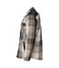 Mens Customised Checked Pile Shirt Dark Sand Mascot-3