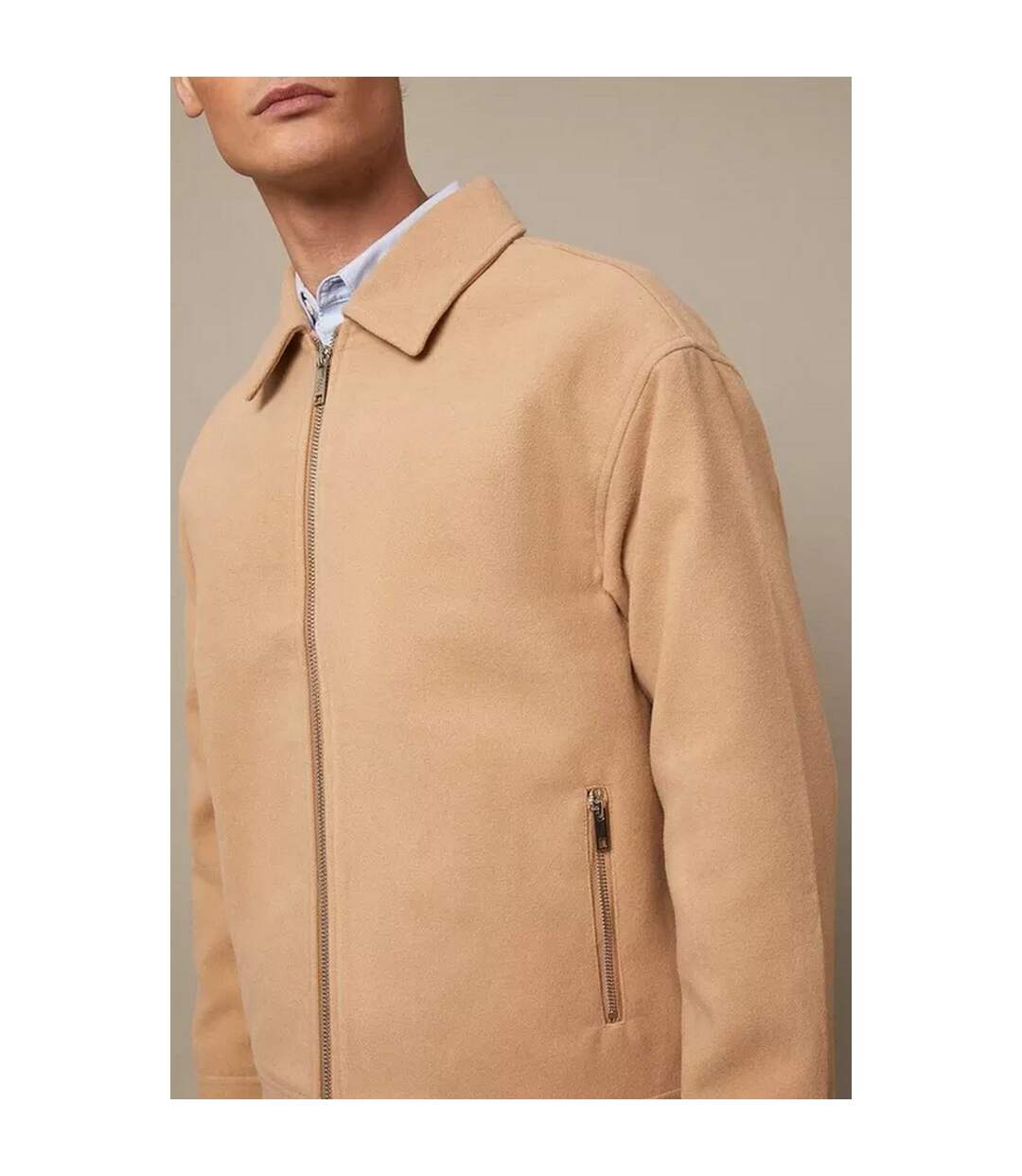 Mens collared jacket camel Burton