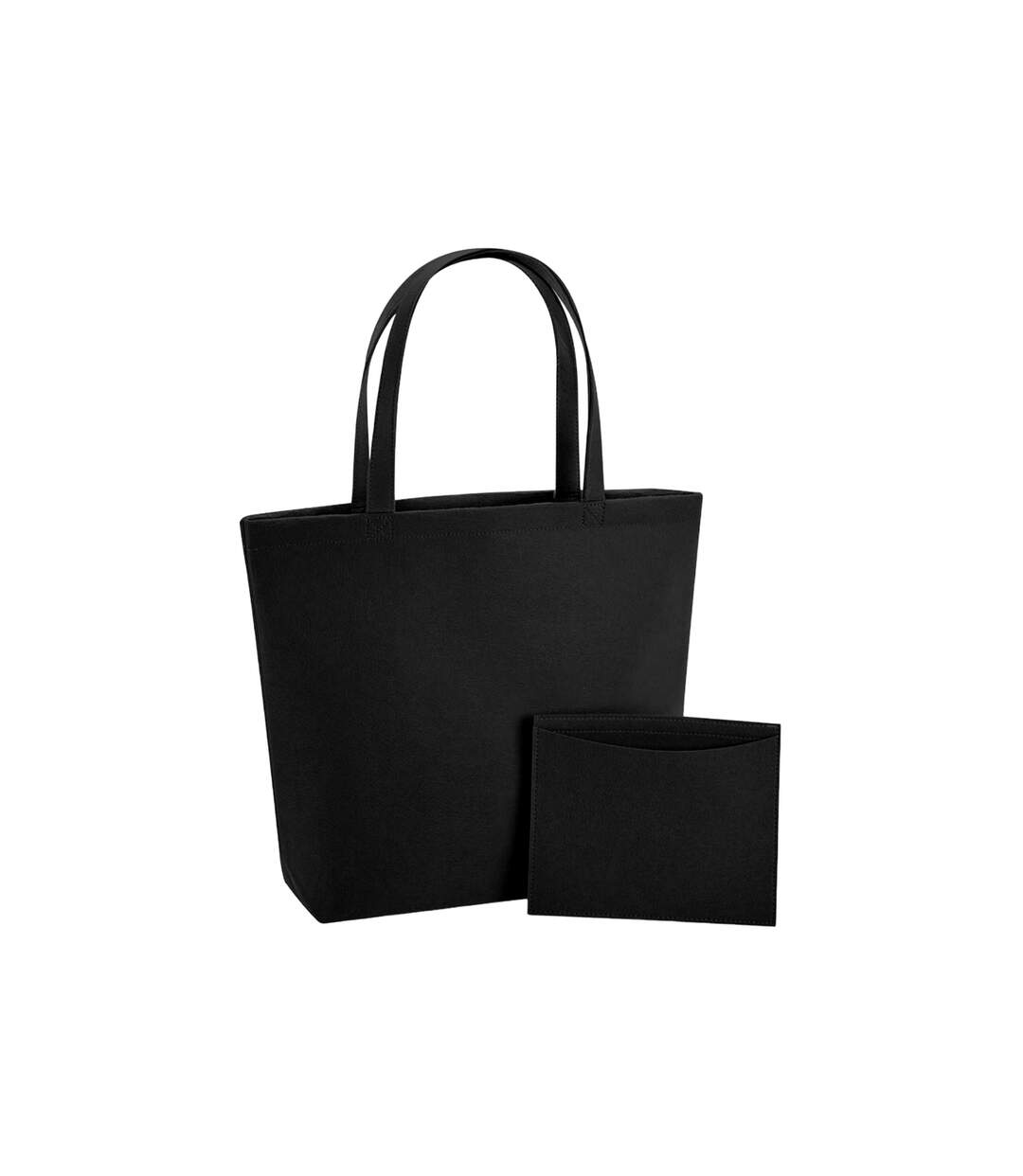 Sac de courses taille unique noir Bagbase