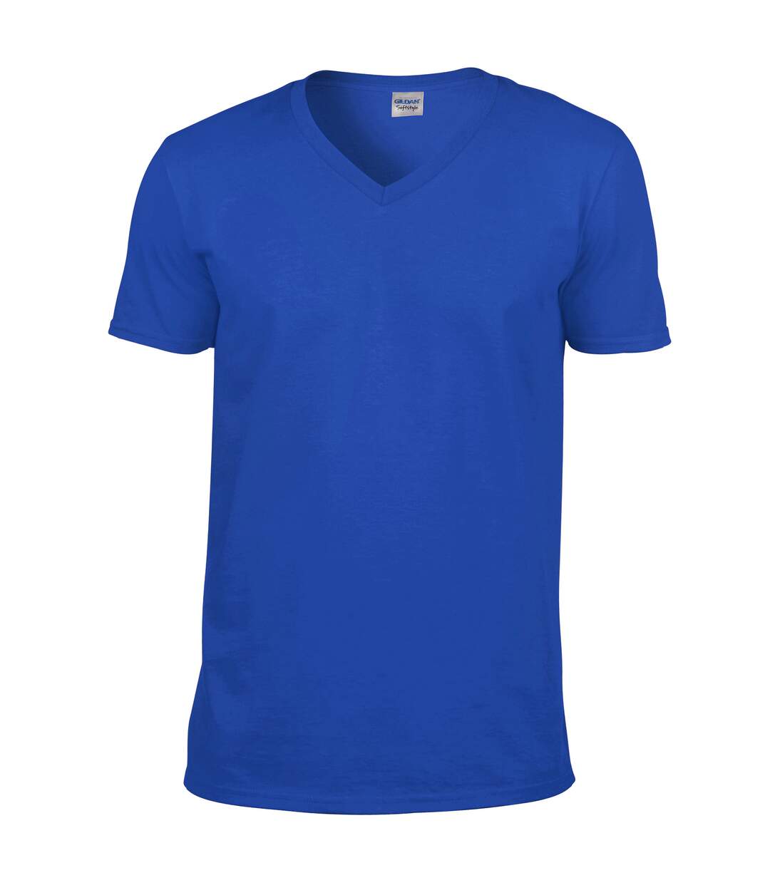 T-shirt à manches courtes et col en v homme bleu royal Gildan