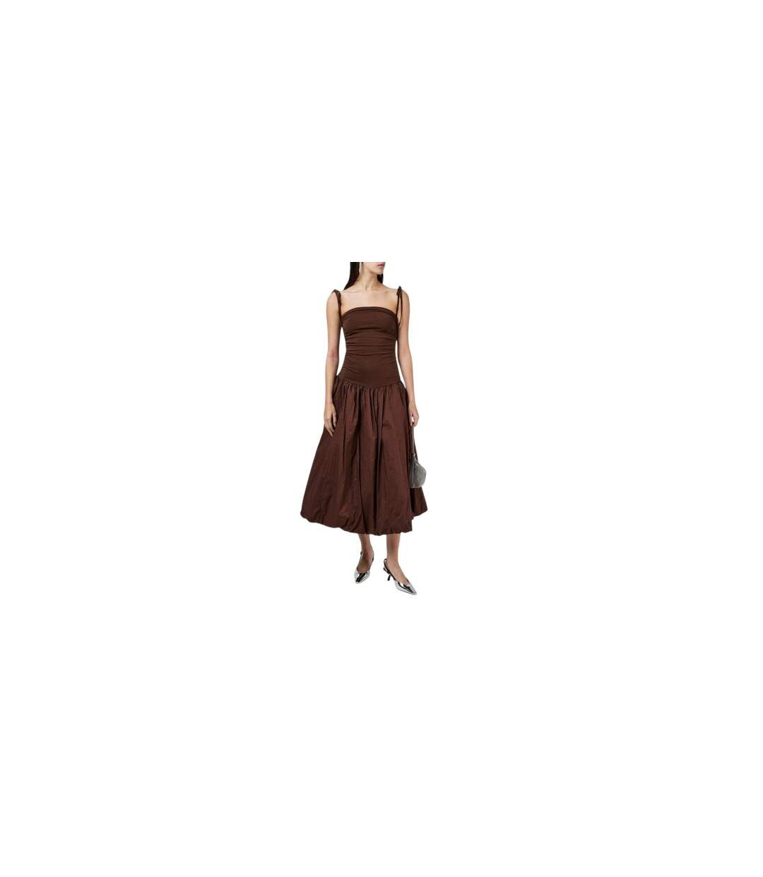 Robe Mi-longue Alexa Femme Marron AmyLynn-1