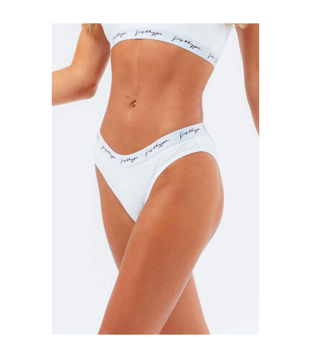 Hype Womens/Ladies Hipster Briefs (Pack of 3) (White)