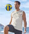 3er-Pack ärmellose T-Shirts Surf Beach Atlas For Men