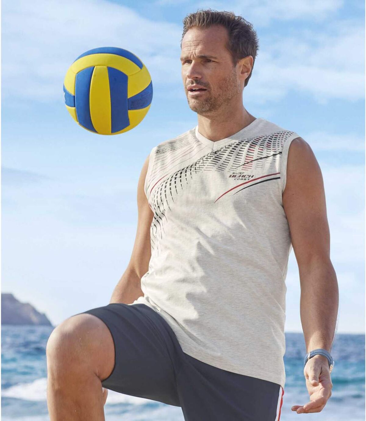 Sada 3 tílek Surf Beach Atlas For Men