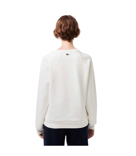 Womens/ladies Embroidered Logo Relaxed Fit Sweatshirt White Lacoste