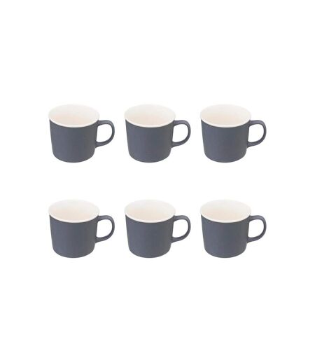 Lot de 6 Mugs en Porcelaine Nature 38cl Bleu