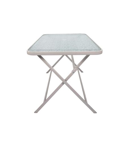 Table de Jardin en Verre Formentera 110cm Beige