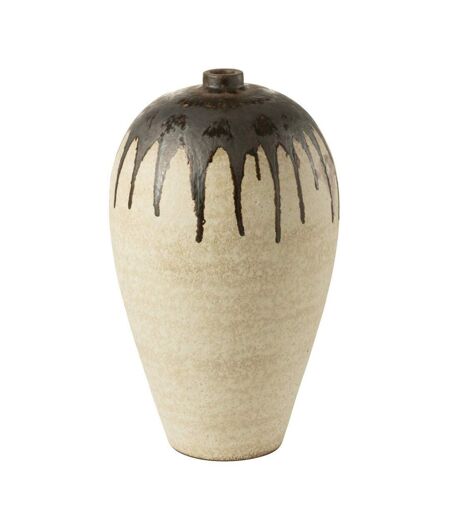 Vase Design en Céramique Peinture 56cm Beige