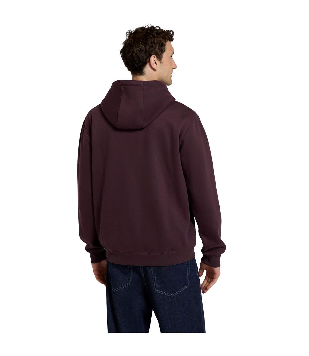 Mens nick natural heavyweight hoodie burgundy Animal