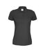 Womens/ladies Pique Lady T-shirt Black Cottover-1