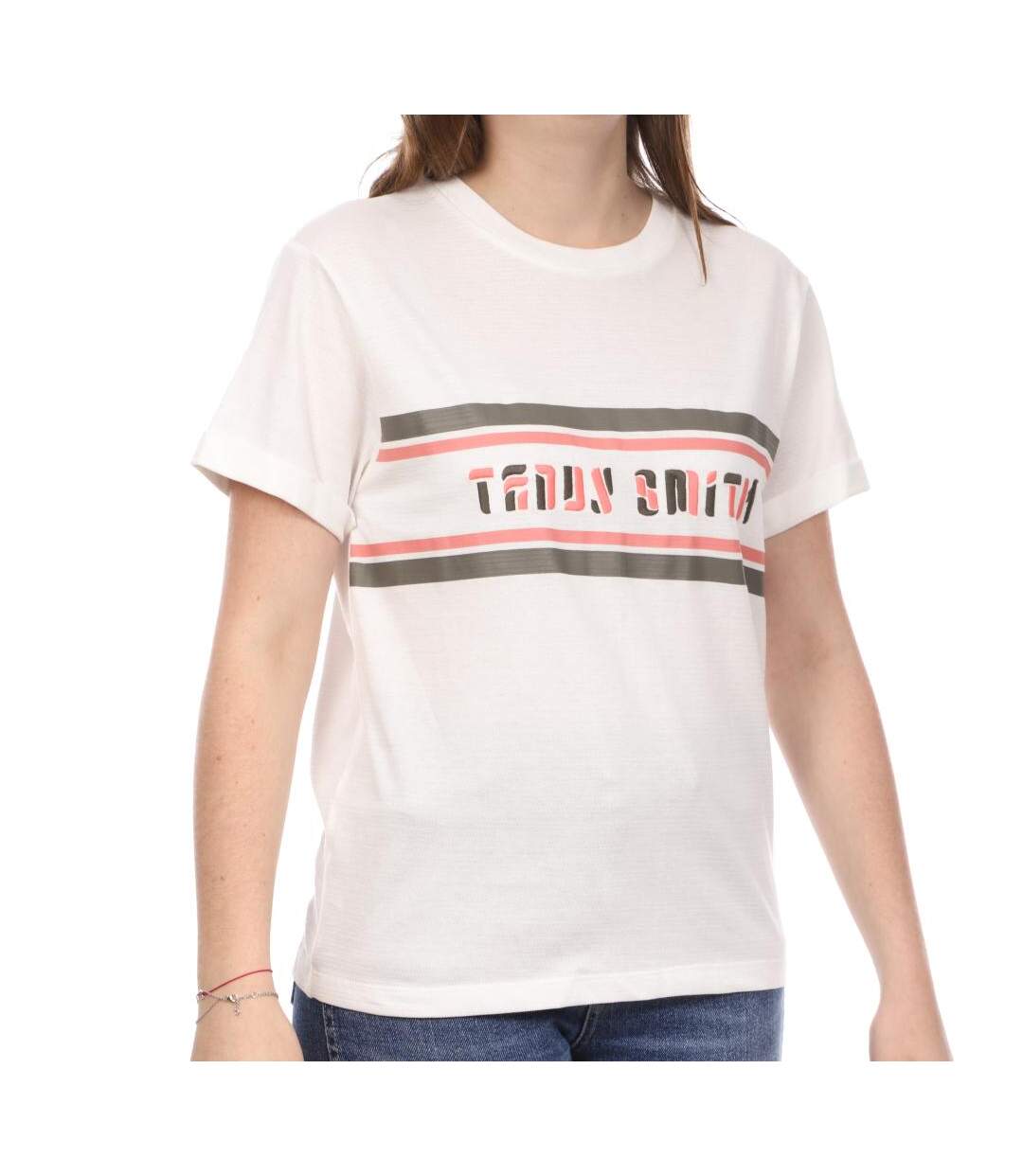 T-shirt Blanc Femme Teddy Smith Telia - S-1