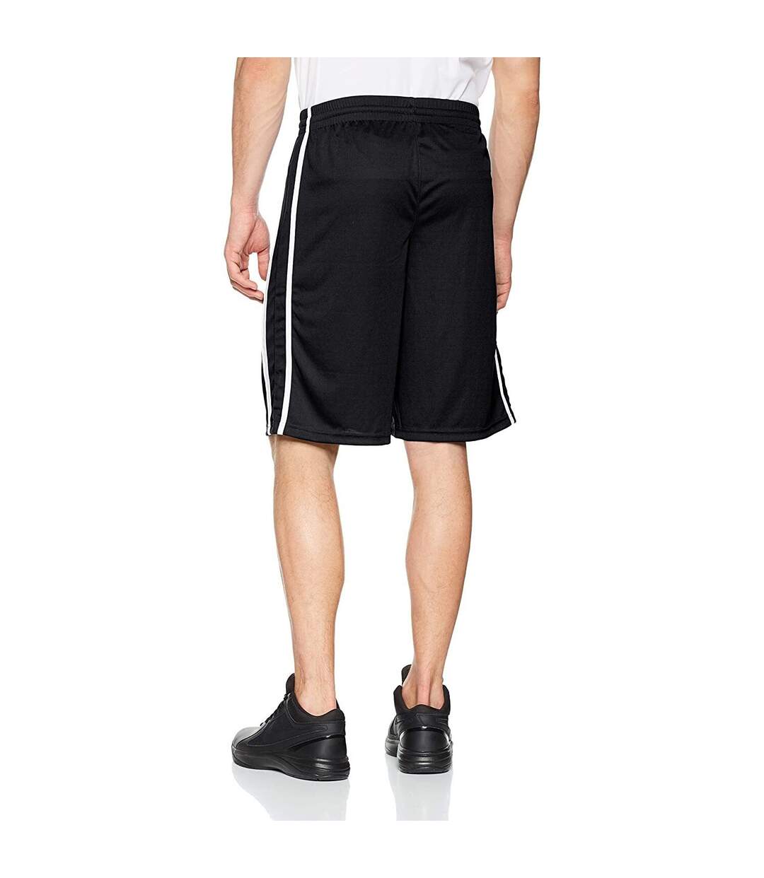 Spiro Mens Quick Dry Basketball Shorts (Black / White) - UTRW4779-2