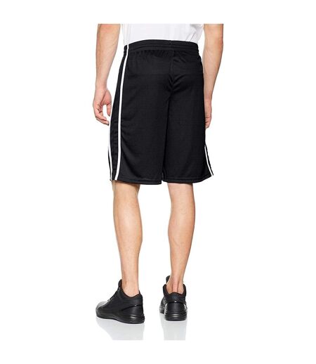 Spiro Mens Quick Dry Basketball Shorts (Black / White) - UTRW4779