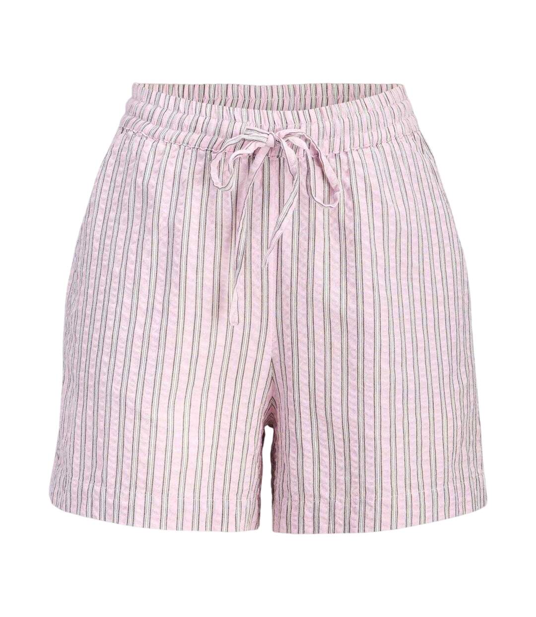 Womens/ladies Zoe Seersucker Stripe Shorts Pink Lady JJXX-2