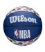 Ballon De Basket Motif/style Nba All Team Taille 7 Rouge Bleu Wilson-1