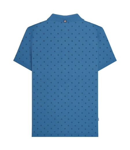 Mens Premium Aw24 Target Polo Shirt Dark Blue Navy Lambretta