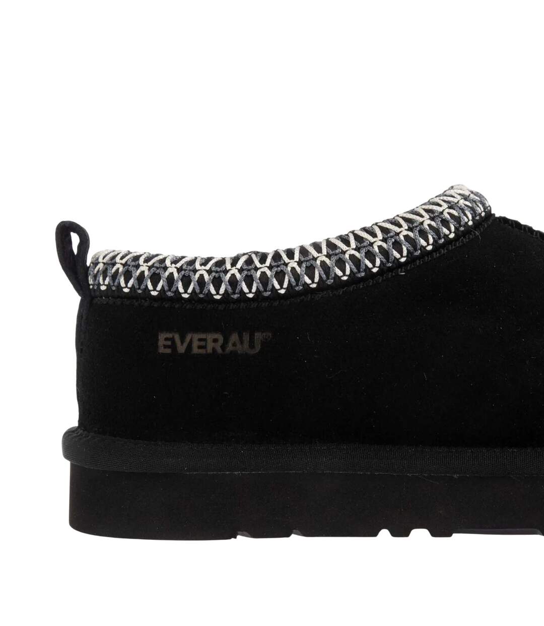 Womens/ladies Wigeon Cow Suede Slippers Black EverAu-3