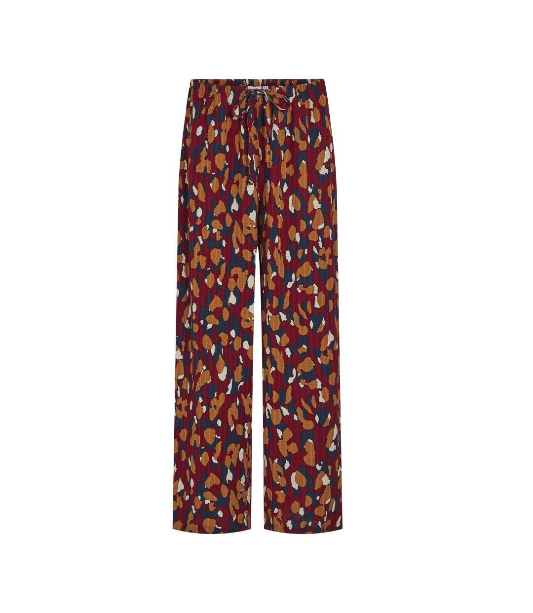 Pantalon fluide rouge à motifs femme vila lusi-1